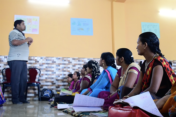 Caption: Women undergo Health Leader training, Uttar Pradesh, India. Photo: Matthew Smeal