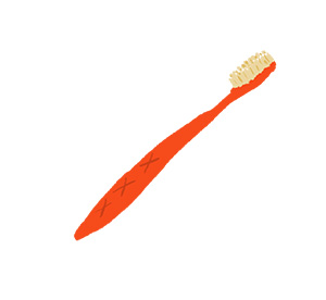 orange toothbrush