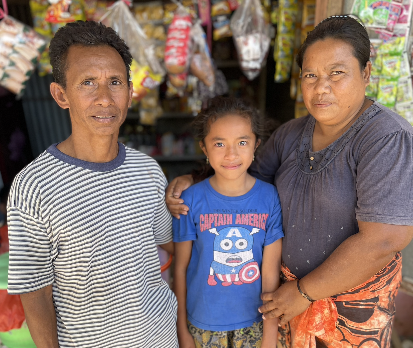 Aranchie, her husband and family