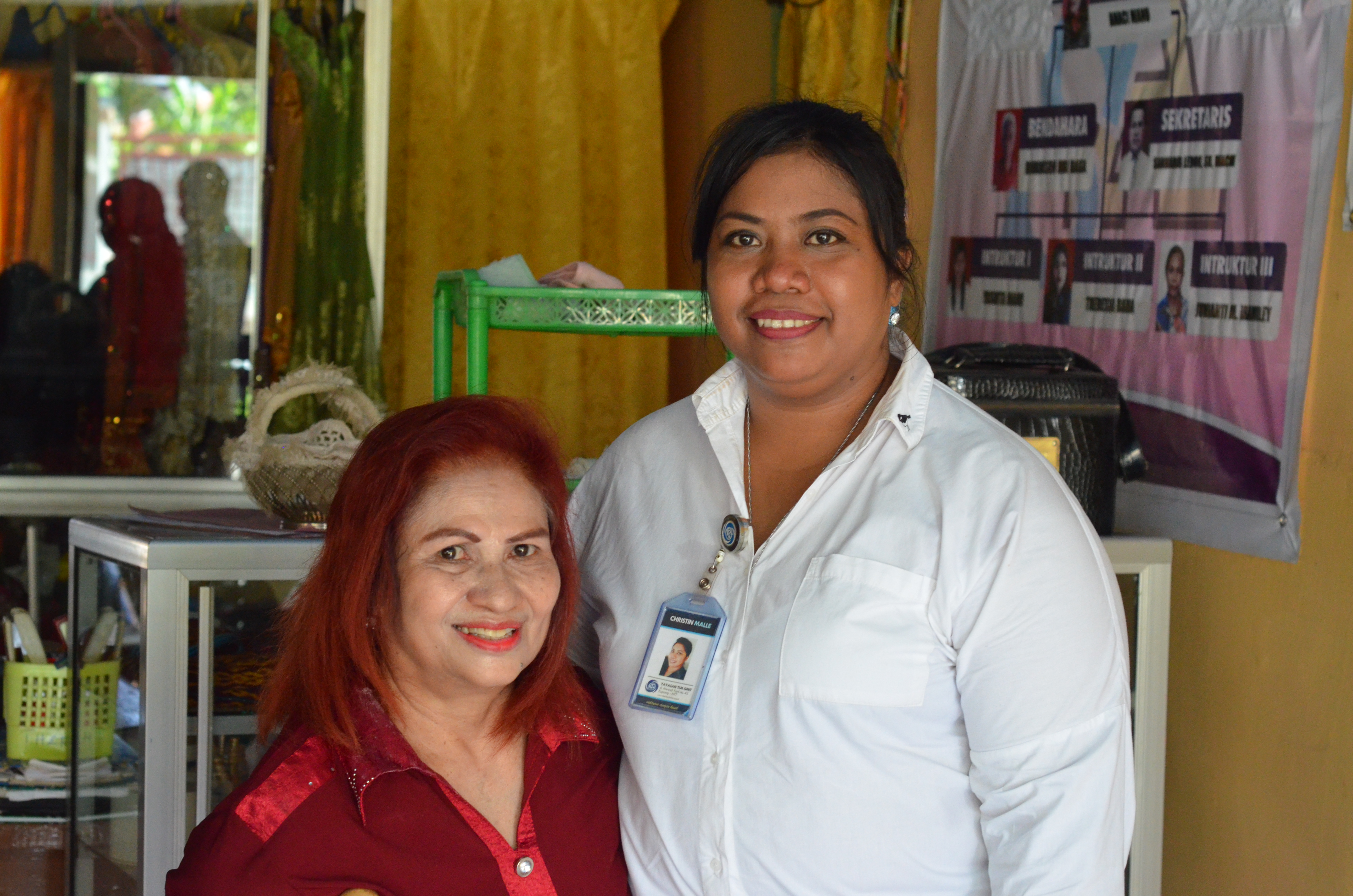 Anachi with her employee