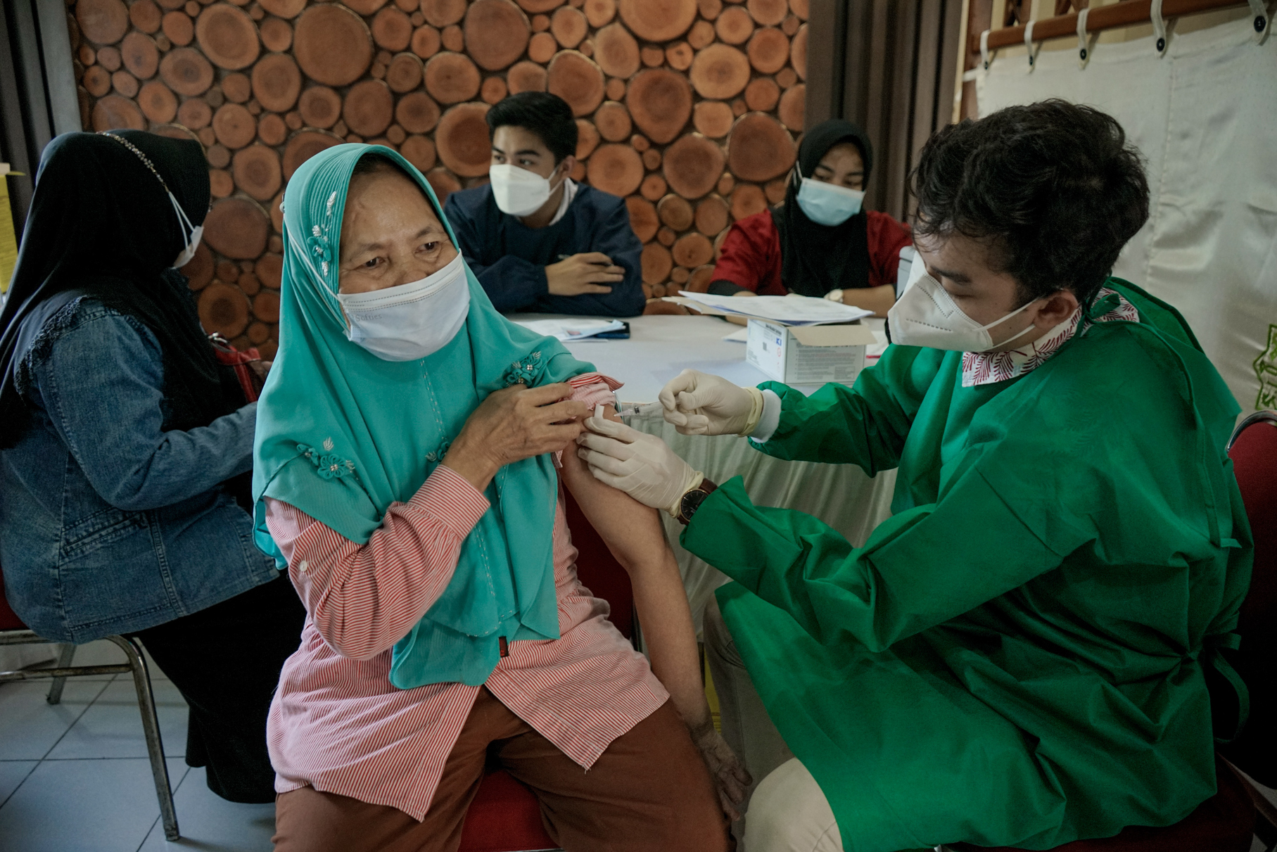 Vaccination drive in Indonesia