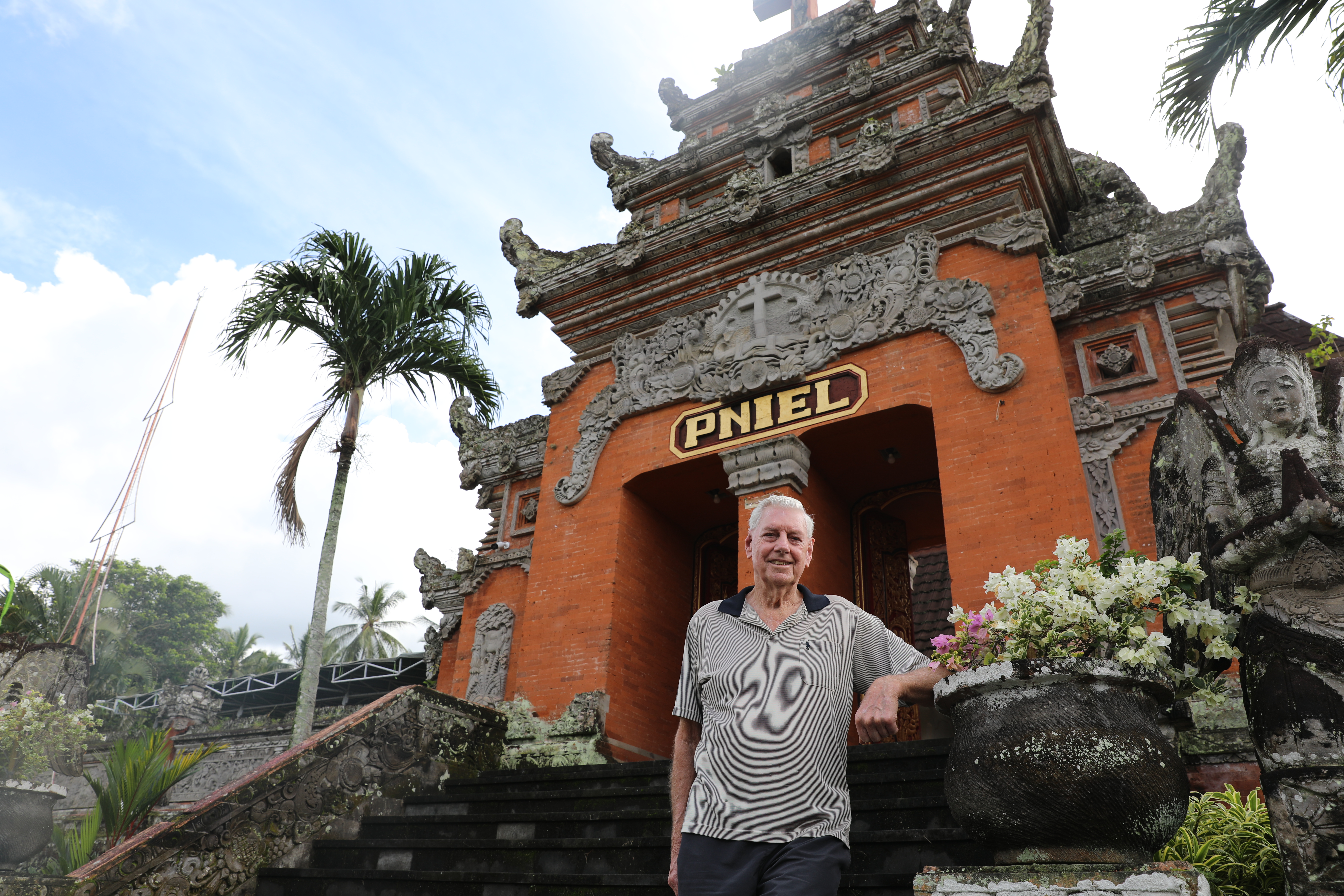 David at the church in Blimbingsari