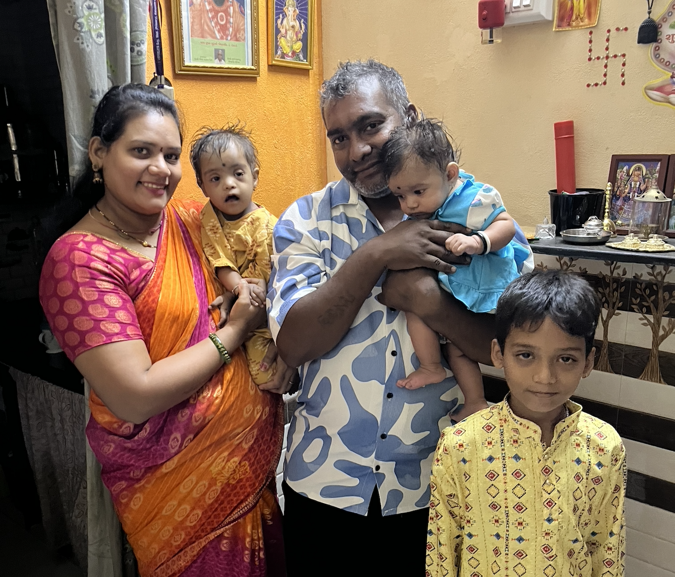 Joy and her family
