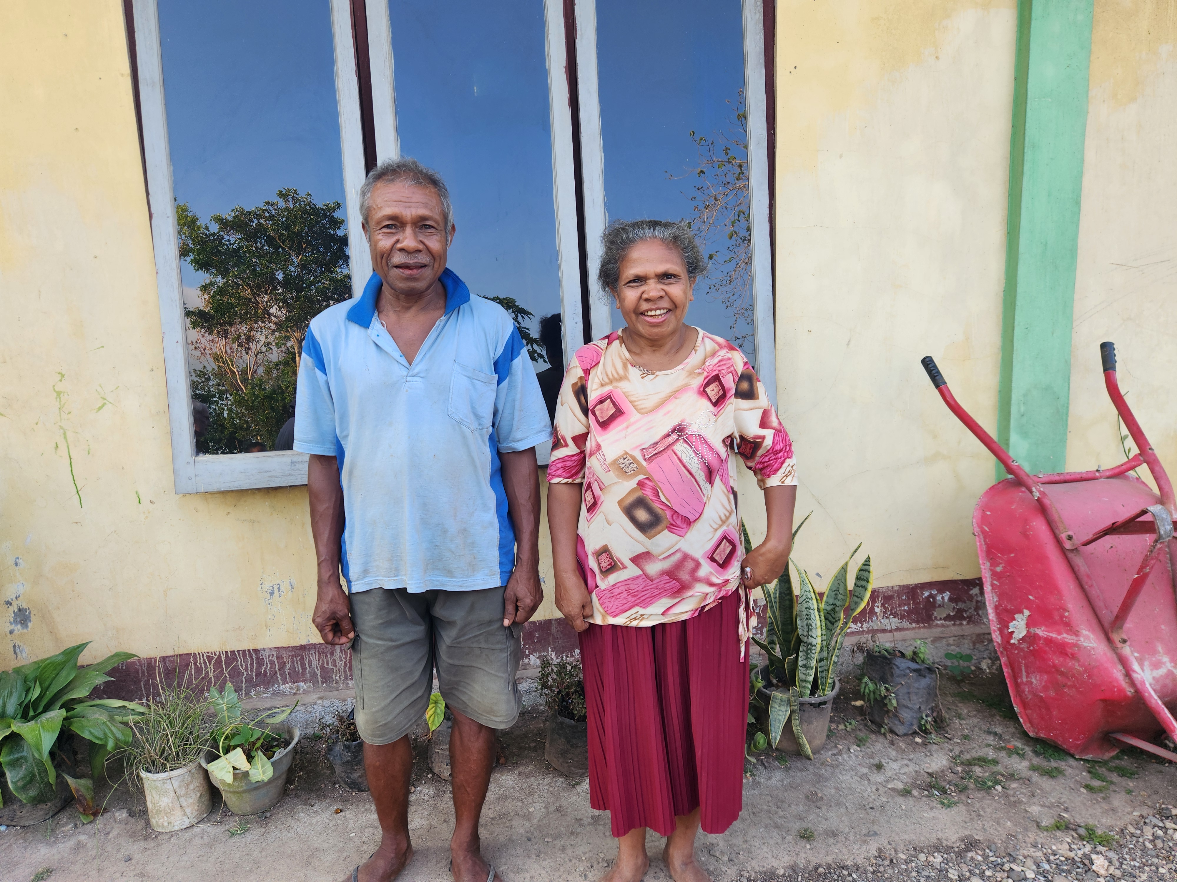 Welmince with her husband